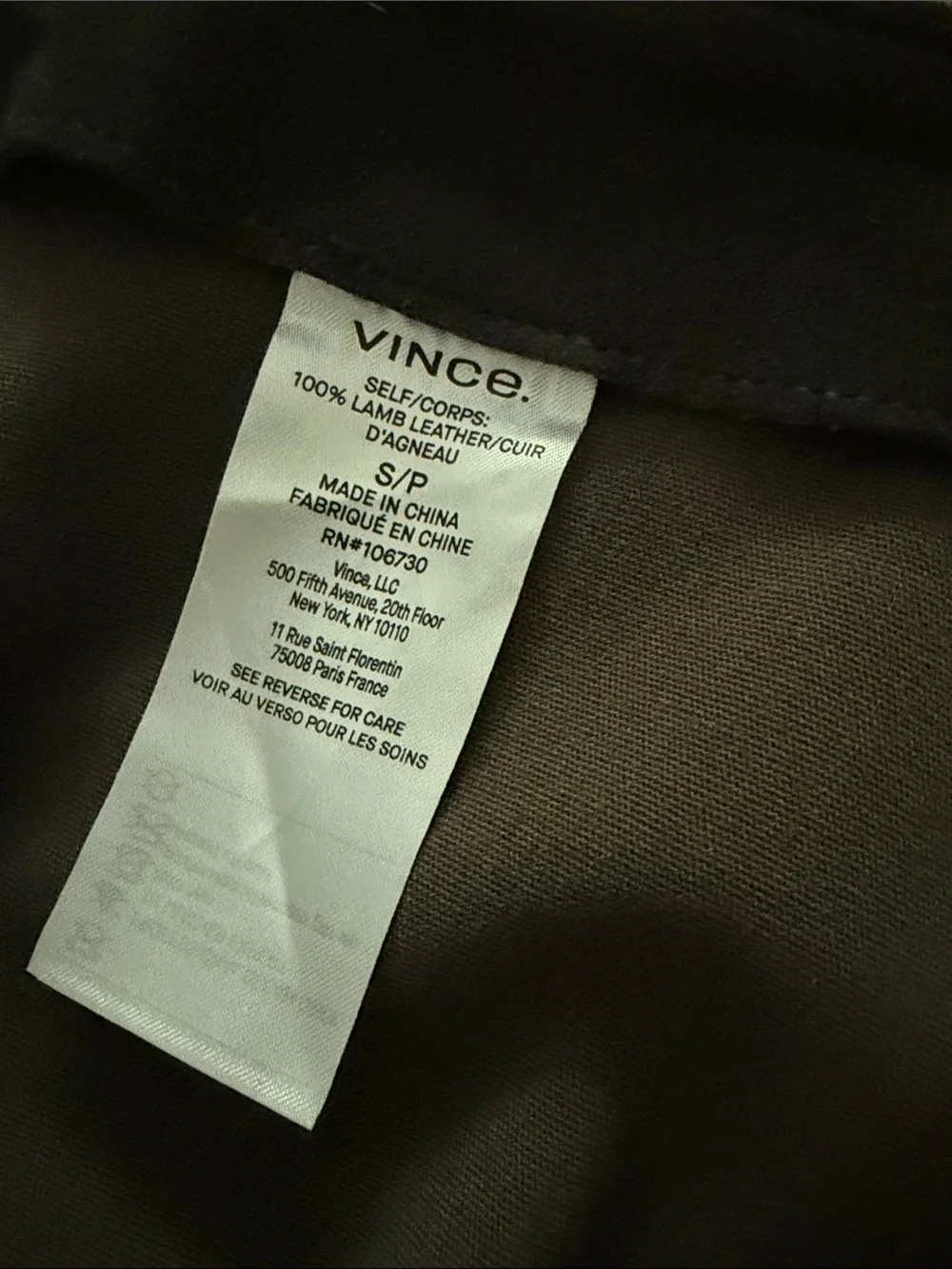 Vince Stretch Suede Cropped Pants in Dark Brown